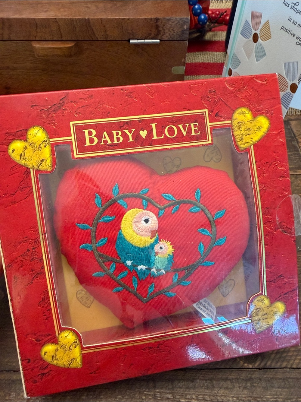 Vintage Backpack Books "Baby Love" Heart Plush & Board Book Box Set GUC